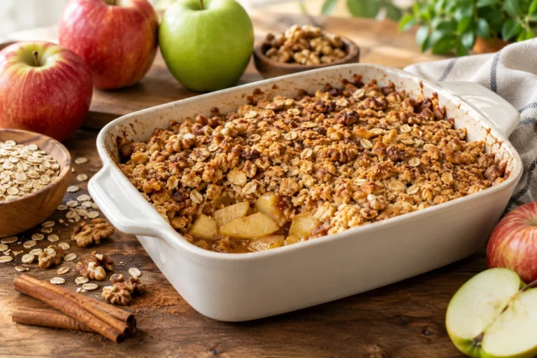 Healthy desserts and bakes – homemade apple oat crumble